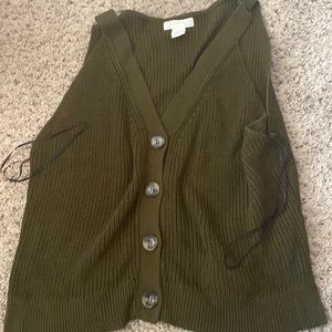 No sleeve sweater, lightly worn.